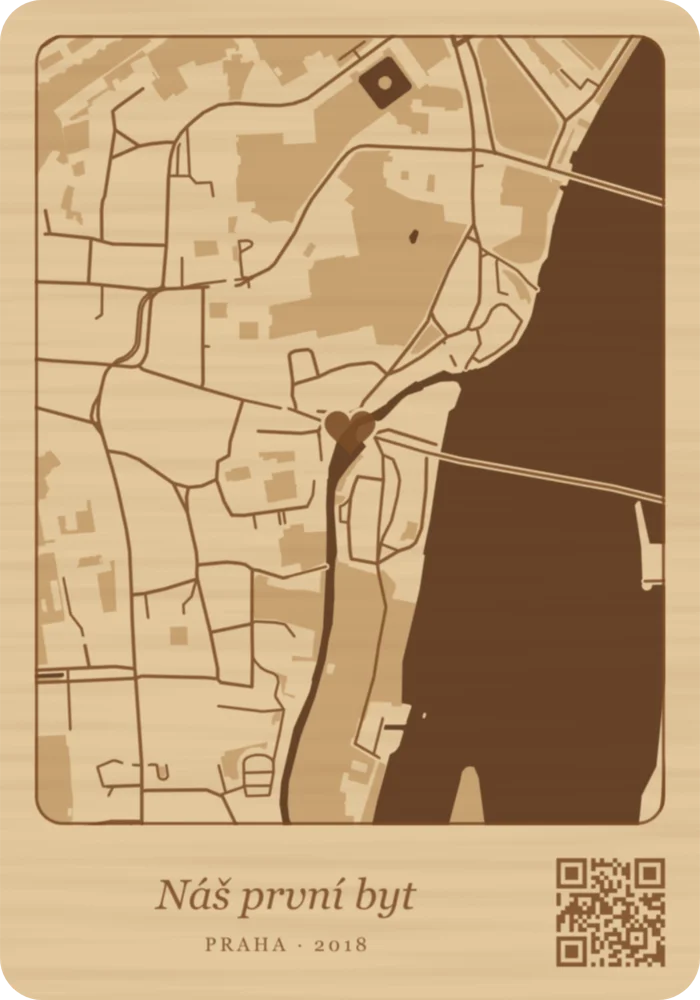 Vypálená mapa Prahy